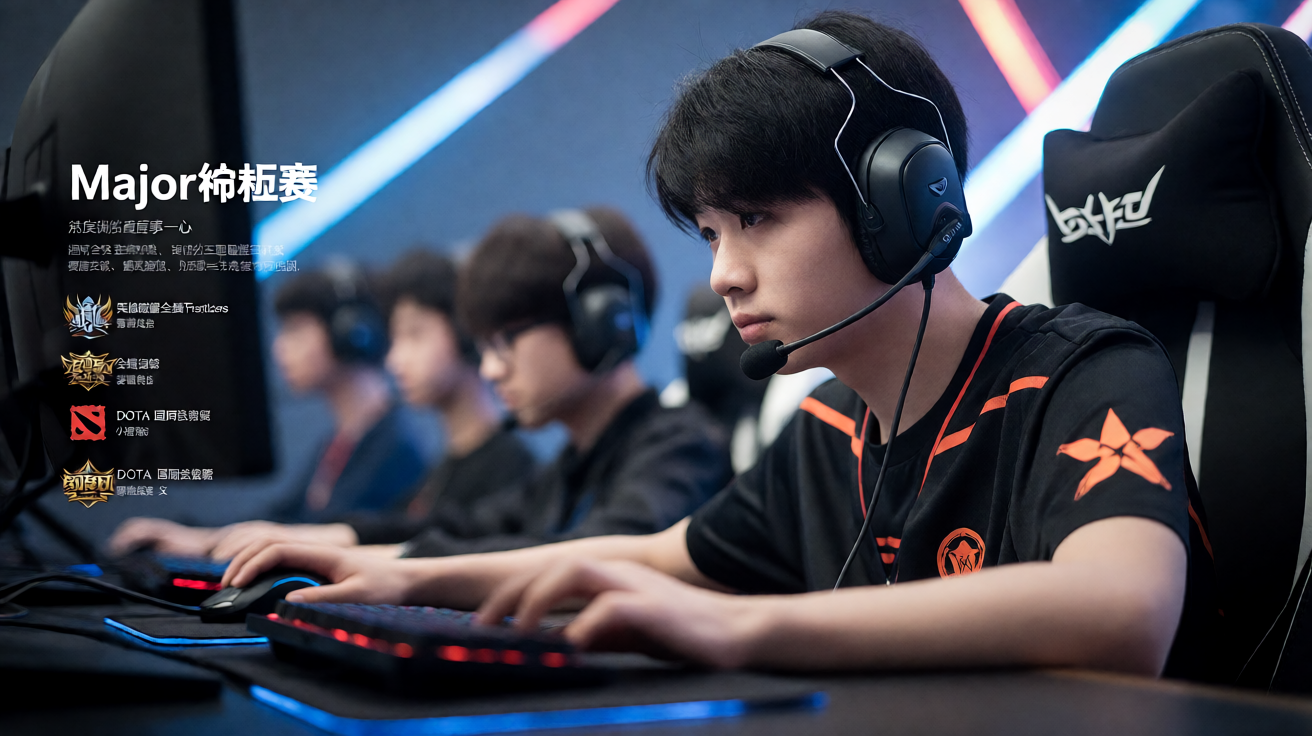 CS:GO Major 赛事现场，选手专注比赛
